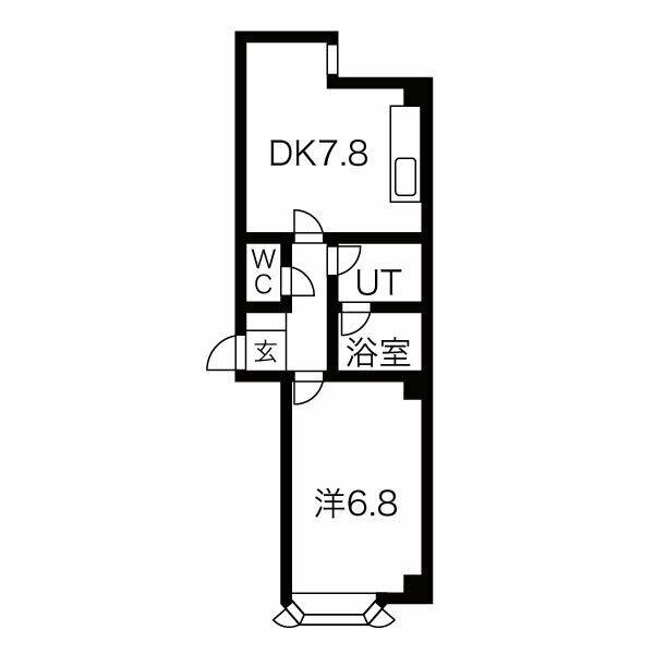 センチュリー32(1DK/2階)の間取り写真