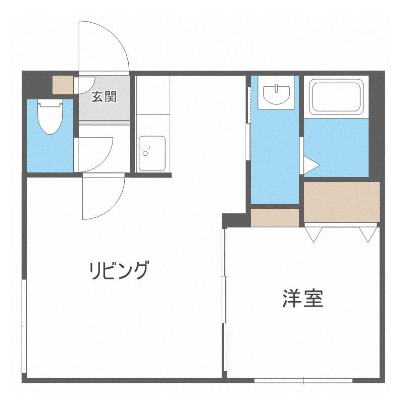 プリオール南郷(1LDK/2階)の間取り写真
