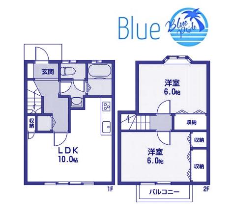 ドエル湘南C(2LDK/1階)の間取り写真