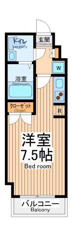 アルテシモ グレアス(1K/5階)の間取り写真