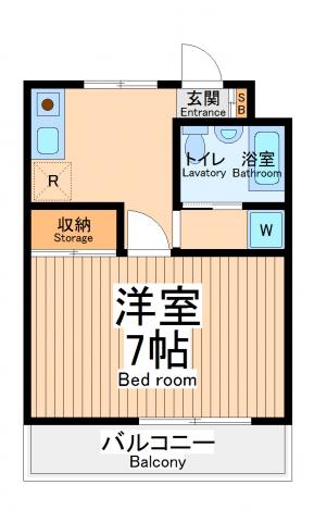 アネックス調布 2(1K/3階)の間取り写真