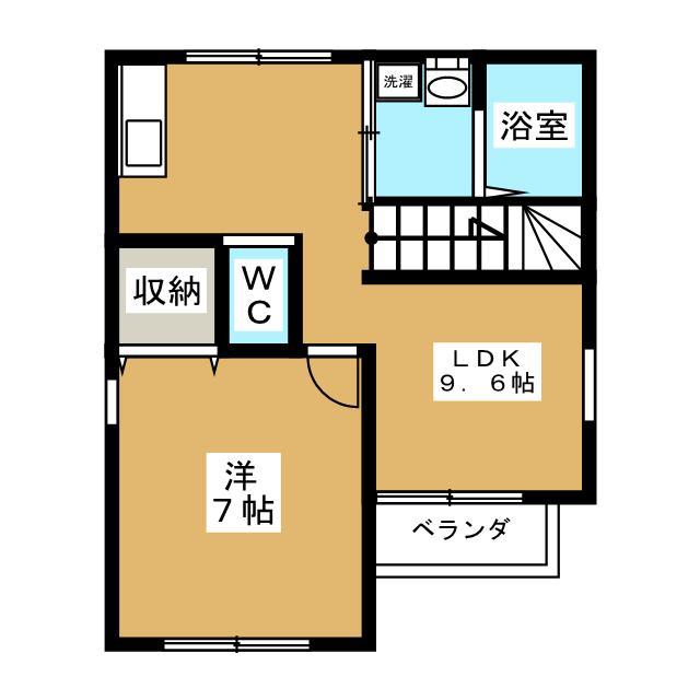 平井7-6-11A(1LDK/2階)の間取り写真