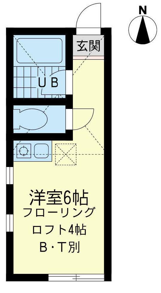 さくら川崎(ワンルーム/2階)の間取り写真