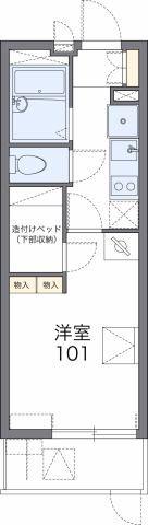 レオパレスグリチネ(1K/3階)の間取り写真