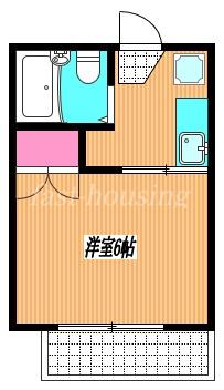 ドミール楡(1K/1階)の間取り写真