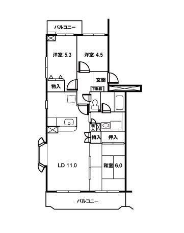 新座四季タウンG(3LDK/1階)の間取り写真