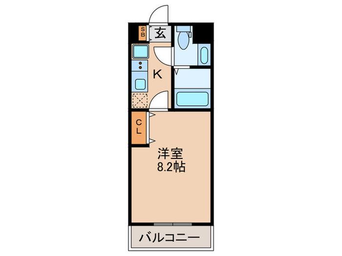 アプリーレ神戸元町(1K/10階)の間取り写真