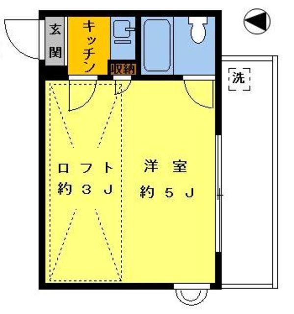 ライフピアムーン(1K/2階)の間取り写真