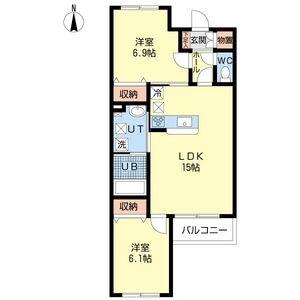 NID・SUD(2LDK/4階)の間取り写真