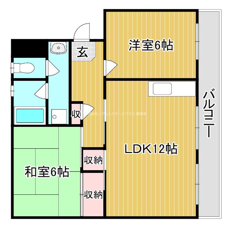 ハイツカームネス(2LDK/3階)の間取り写真