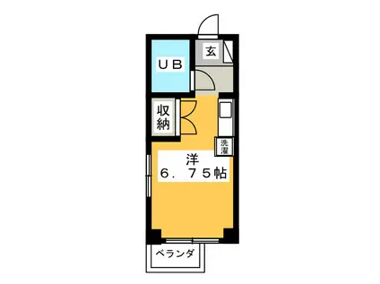 TR新丸子マンション(ワンルーム/2階)の間取り写真