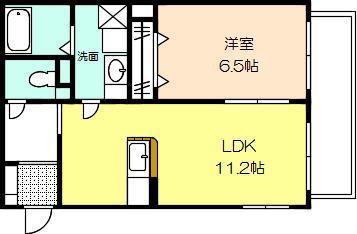 アトランティス四ツ谷(1LDK/2階)の間取り写真