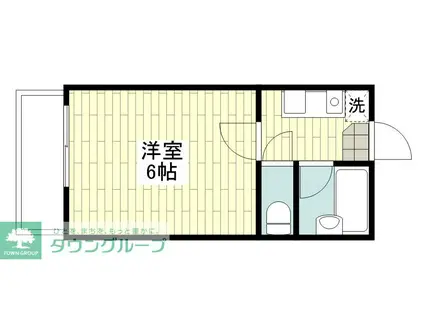 ハイツ蘭丸(1K/1階)の間取り写真