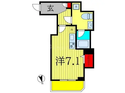 ジェノヴィア三郷駅前(ワンルーム/11階)の間取り写真