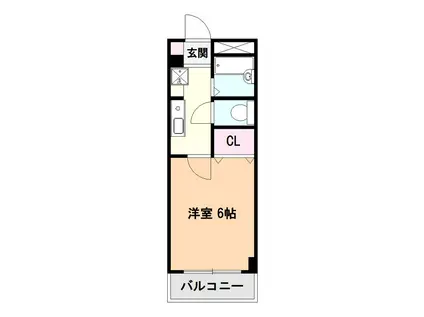 セレスヒルズ(1K/3階)の間取り写真