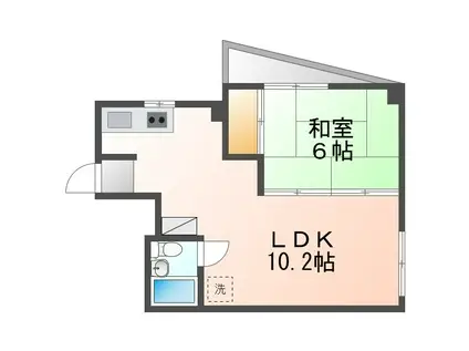 一五ビル(1LDK/5階)の間取り写真