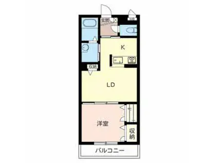 茨木シャーメゾン五日市(1LDK/2階)の間取り写真