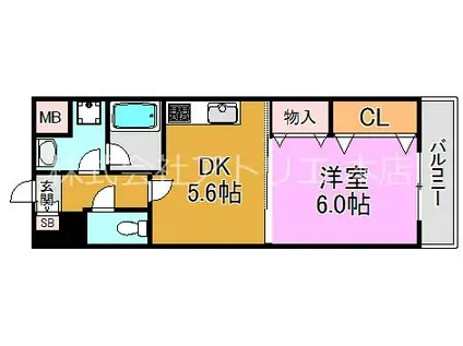 パインクレスト(1DK/1階)の間取り写真