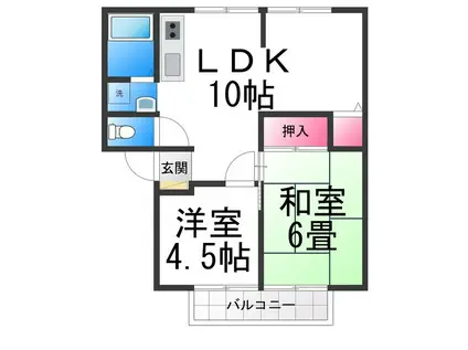 サンビレッジエクセル(1LDK/1階)の間取り写真