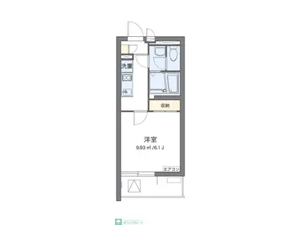 クレイノ太閤通(1K/3階)の間取り写真