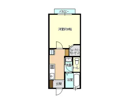 コズミックビレッジ(1K/1階)の間取り写真