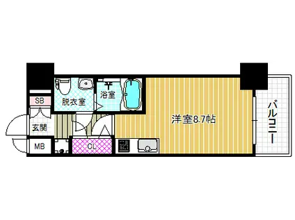 エスリード梅田北(1K/5階)の間取り写真