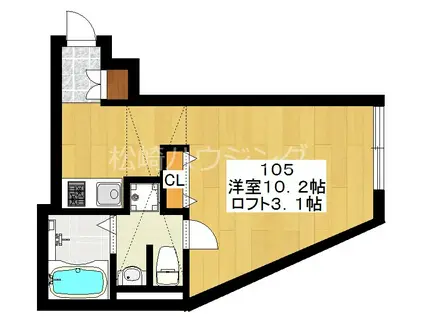 アイスタイル方南町(ワンルーム/1階)の間取り写真