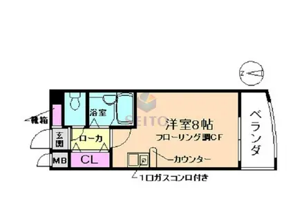 ハイツJUNNEW1号館(ワンルーム/3階)の間取り写真