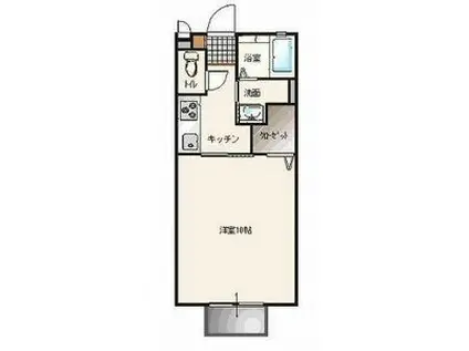 シャルマン(1K/1階)の間取り写真