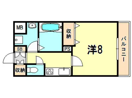 リアライズ神戸ウエスト(1K/4階)の間取り写真
