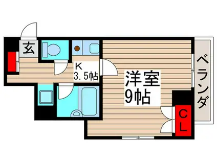 アーネット西船橋(1K/3階)の間取り写真
