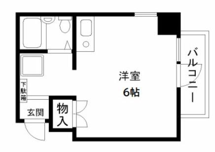 サンパレス21六甲I(ワンルーム/2階)の間取り写真
