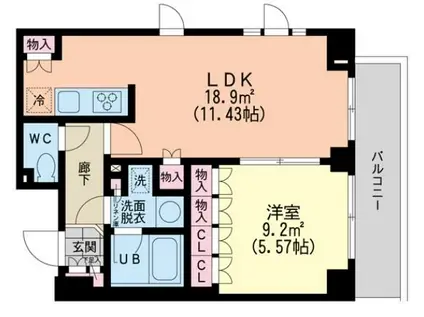 エスティメゾン新中野(1LDK/3階)の間取り写真