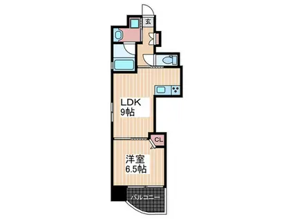 ラブリエ舟入中町アネックス(1LDK/11階)の間取り写真