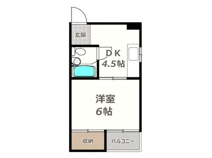 ハイツONS(1DK/3階)の間取り写真