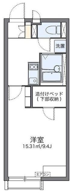 レオネクストスリムヒルズ(1K/1階)の間取り写真