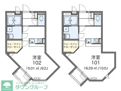 レオネクストムルティ 52352(1K/1階)の間取り写真