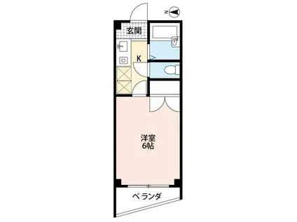 メゾン所沢(1K/1階)の間取り写真