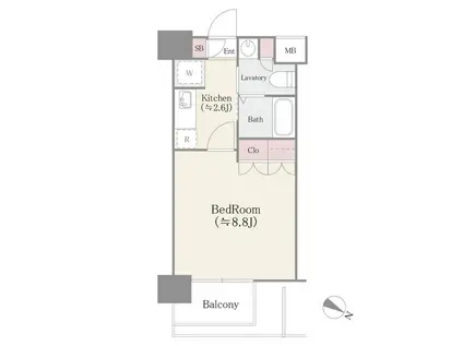 アグリパーク深川(1K/4階)の間取り写真