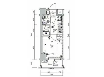 SYFORME OIMACHI(1K/4階)の間取り写真