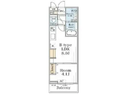 リブリ淵野辺3(1LDK/2階)の間取り写真