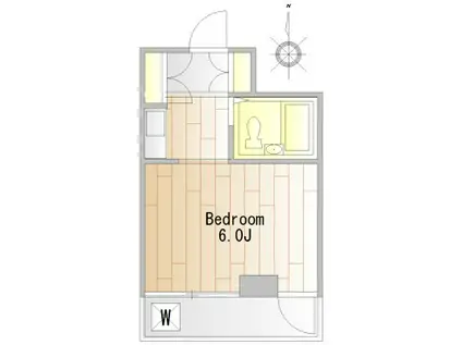 パークレーン碑文谷(1K/2階)の間取り写真