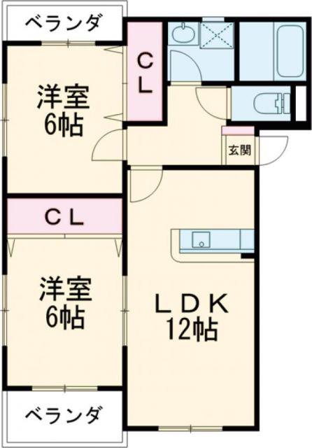 プレステージ加奈陀(2LDK/3階)の間取り写真