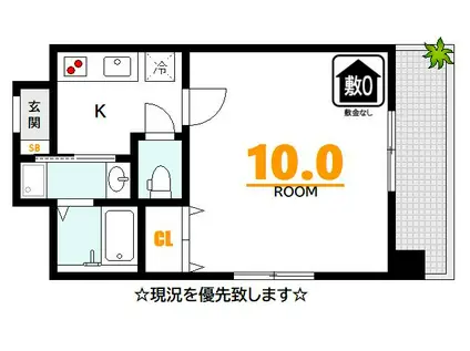 LUTELLA河原町(1K/7階)の間取り写真