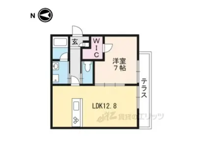 GARNETRESIDENCE聖護院ON(1LDK/1階)の間取り写真