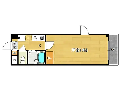 富士ラビット小倉館(1K/2階)の間取り写真