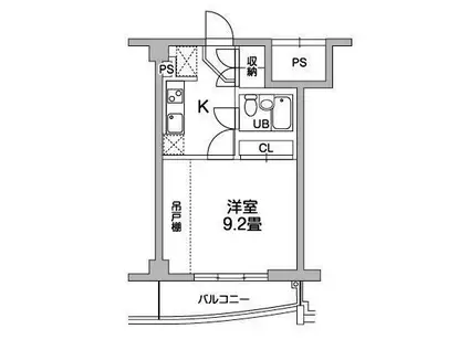 TS GARDEN稲城(1K/2階)の間取り写真