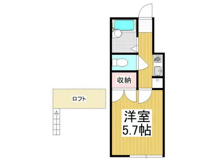 PINEQUEENレジデンス(1K/1階)の間取り写真