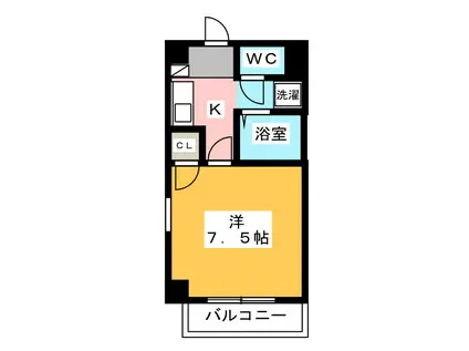 フェニックス原田ビルディングΑ(1K/6階)の間取り写真