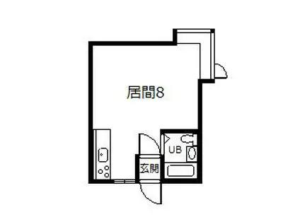 ブールヴァール2(ワンルーム/2階)の間取り写真